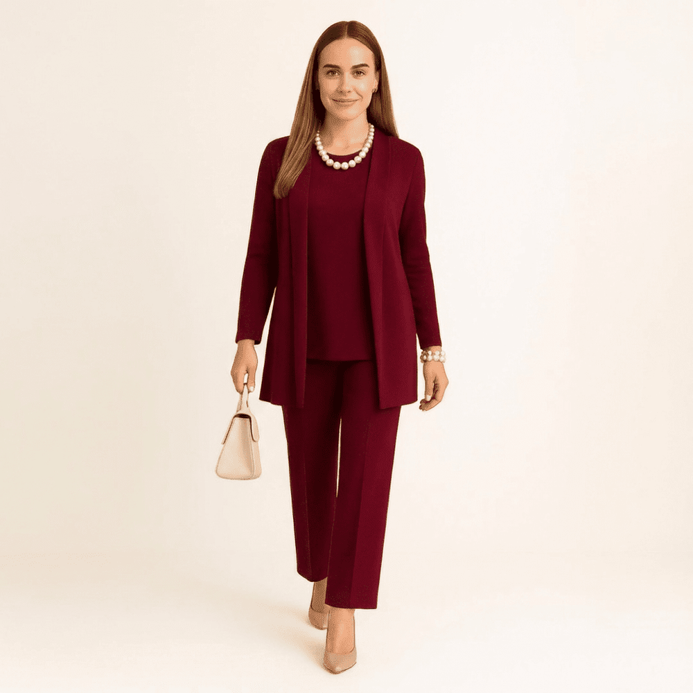 Cardigan, Top & Trousers Set - Margaret & Julia